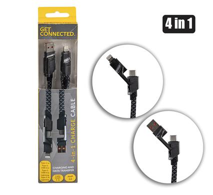 Usb cable 4-in-1 -3.0 amp -1m