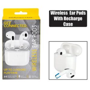 Wireless ear pods with recharge case