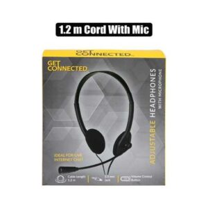 Headphones w/mic+1.2m cord