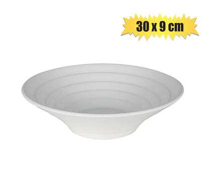 Serving dish ceramic 30x9cm tapered bowl