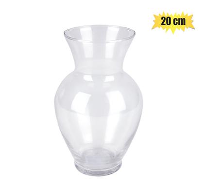 Vase glass bouquet 20cm clear