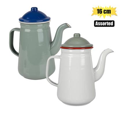 Coffee pot enamel 16cm goose neck spout