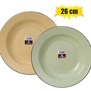 Plate enamel 26cm plain (soup)