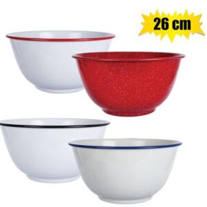 Mixing bowl enamel 26cm footed