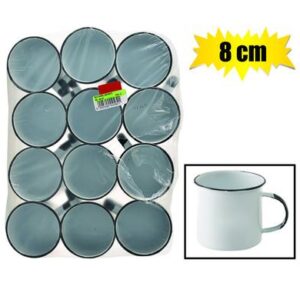 Mug enamel 8cm white-kango