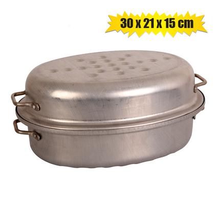 Roaster aluminium oval 30x21x15cm