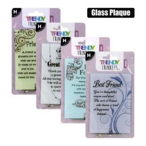 Plaque glass friendship 8x13cm