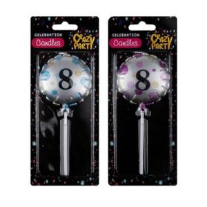 Candle birthday balloon round asstd-8