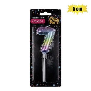 Candle birthday balloon-7 rainbow 5cm