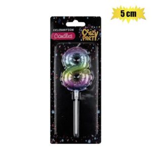 Candle birthday balloon-8 rainbow 5m