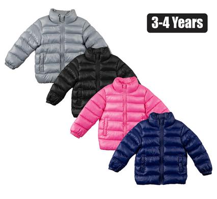 Puffer jacket kids plain size 3-4