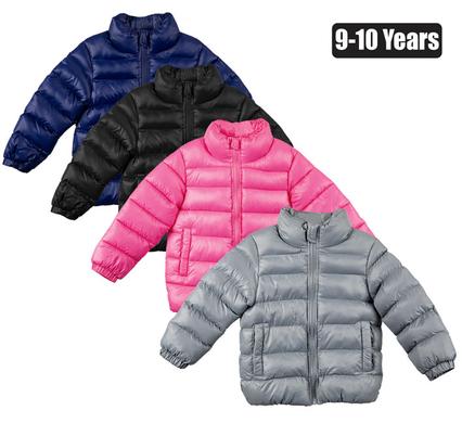 Puffer jacket kids plain size 9-10