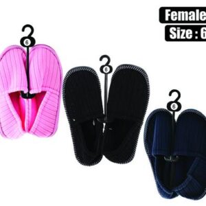 Slipper w/binding & tpr-sole size 6