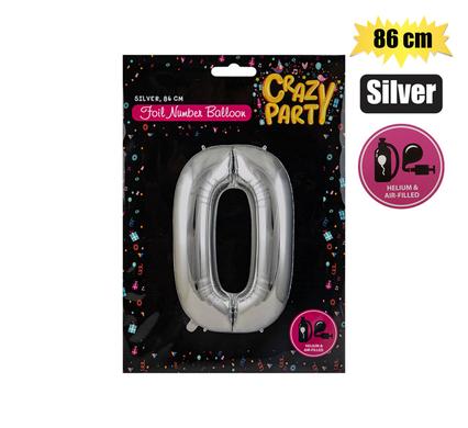 Balloons helium foil silver 0 86cm f-03