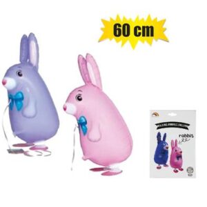 Balloon helium foil walk bunny60cm f-02
