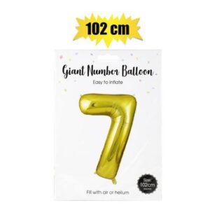 Balloon helium foil gold 7 102cm f-04