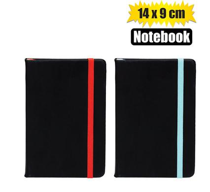 Novelty notebook w/color elastic band a6