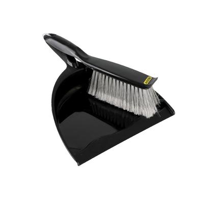 Dustpan & brush set black