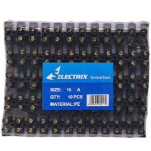 Strip-connect 15amp 12-way black bulk
