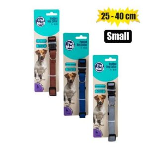 Pet dog collar dbl layer 25-40cm small