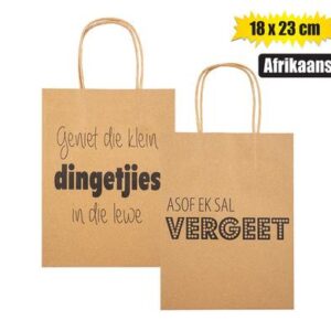Gift-bag ppr afr words med 18x23cm