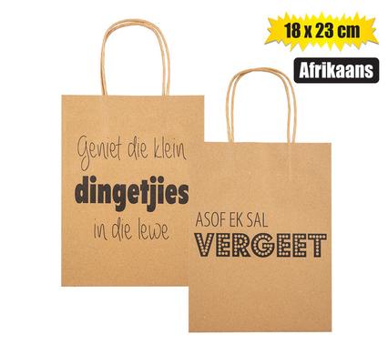Gift-bag ppr afr words med 18x23cm