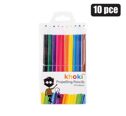 Art+craft p/crayons retract 10pc thick