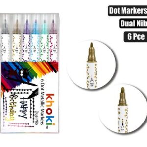 Art+craft dual tip dot&marker glit 6pc