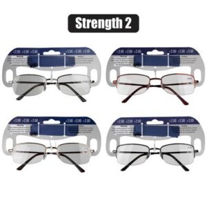 Reading glass metal asstd strength:2