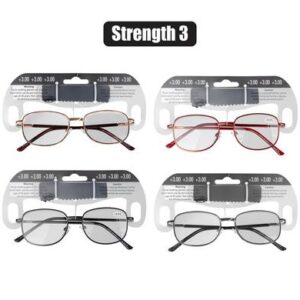 Reading glass metal asstd strength:3