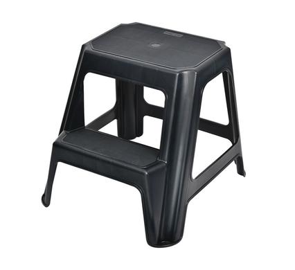 Step stool black 2-step