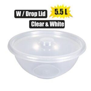 Salad bowl with drop lid 5,5l