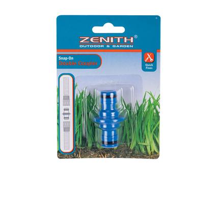 Snap-on coupling double zenith