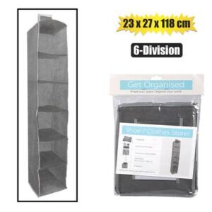 Shoe/clothes storer 6-div 23x27x118cm