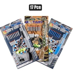 Gun rifle suction dart set 17pc, 62x32cm