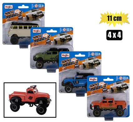 Maisto dinky 4x4 rebels asstd