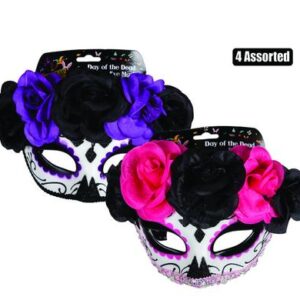 Dress up mask day of dead flowers