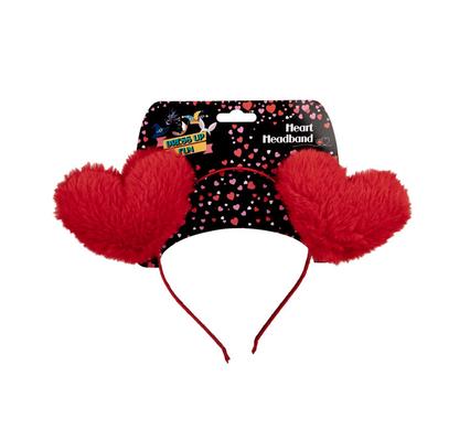 Dress up heart plush headband