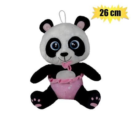Plush wild panda w/dummy & nappy 26cm
