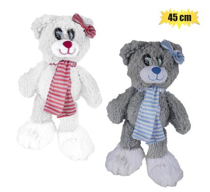 Plush bear w/scarf 45cm