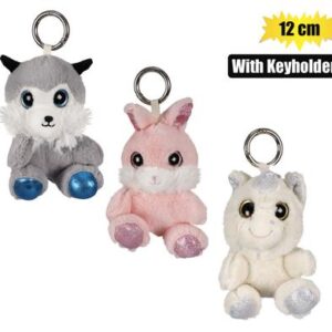 Plush animals big eyes asstd 12cm