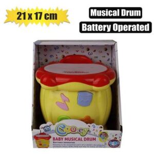 Baby toy edu musical drum b/o 21x17cm