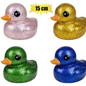 Baby vinyl themed duck 15cm glitter lrg