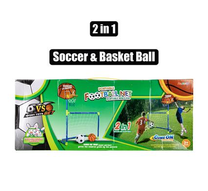 Sport game 2 in 1 soccer & hoop set