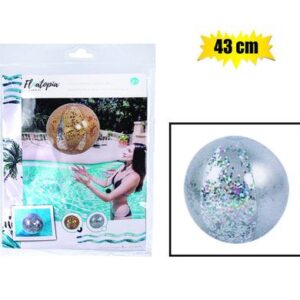 Inflatable ball glitter 43cm astd