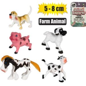 Animals farm cartoon asstd 5-8cm