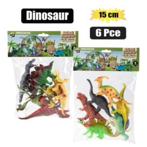 Animals dinosaur 6pc asstd 15cm