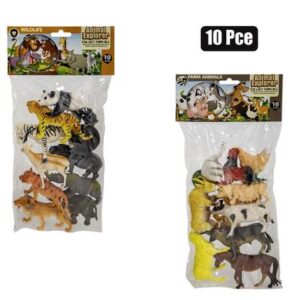 Animals assorted rubber 10pc