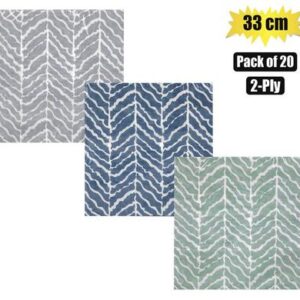 Serviettes 2ply 33cm 20pc arrows