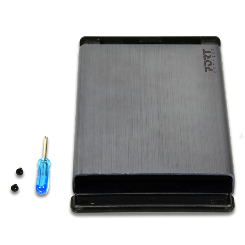 Port Connect 2.5" USB-C External HDD Enclosure Black - Image 2